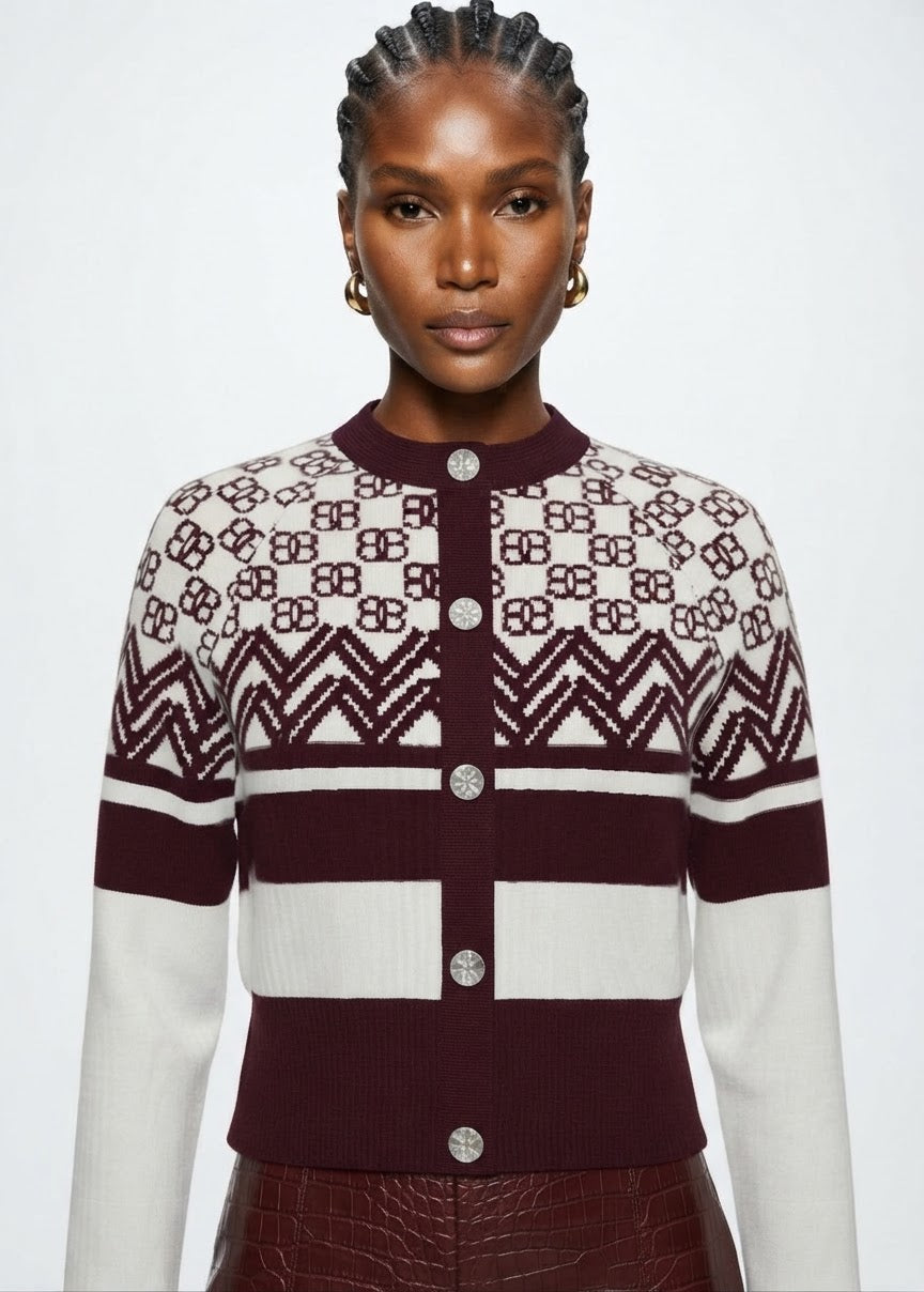 Piste Cashmere Cropped Cardigan BILARRI
