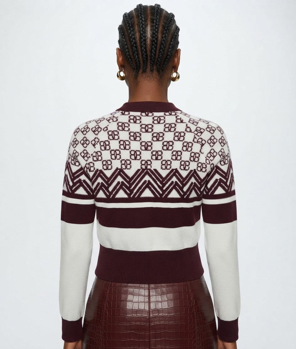 Piste Cashmere Cropped Cardigan BILARRI