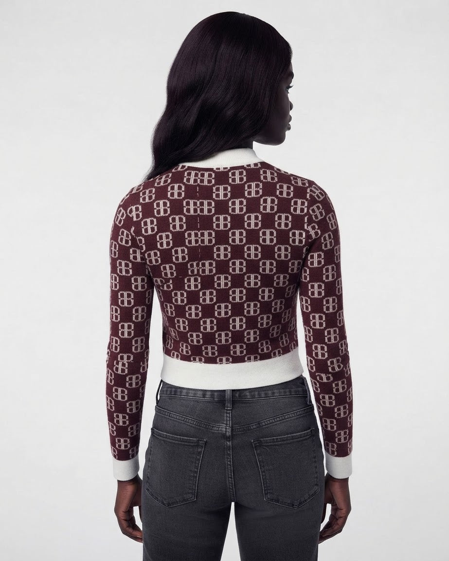 Summit Cashmere Mock Neck Cropped Top BILARRI