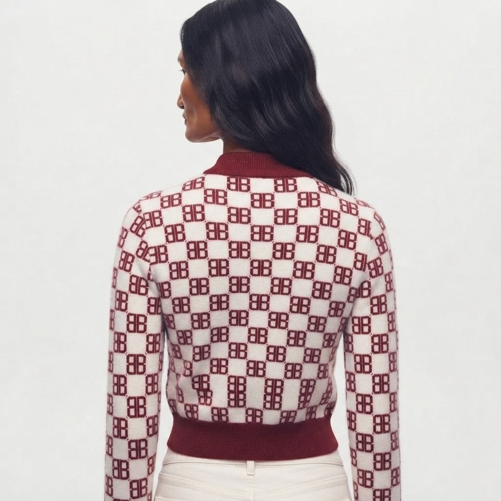 Frost Cashmere Mock Neck Cropped Top BILARRI