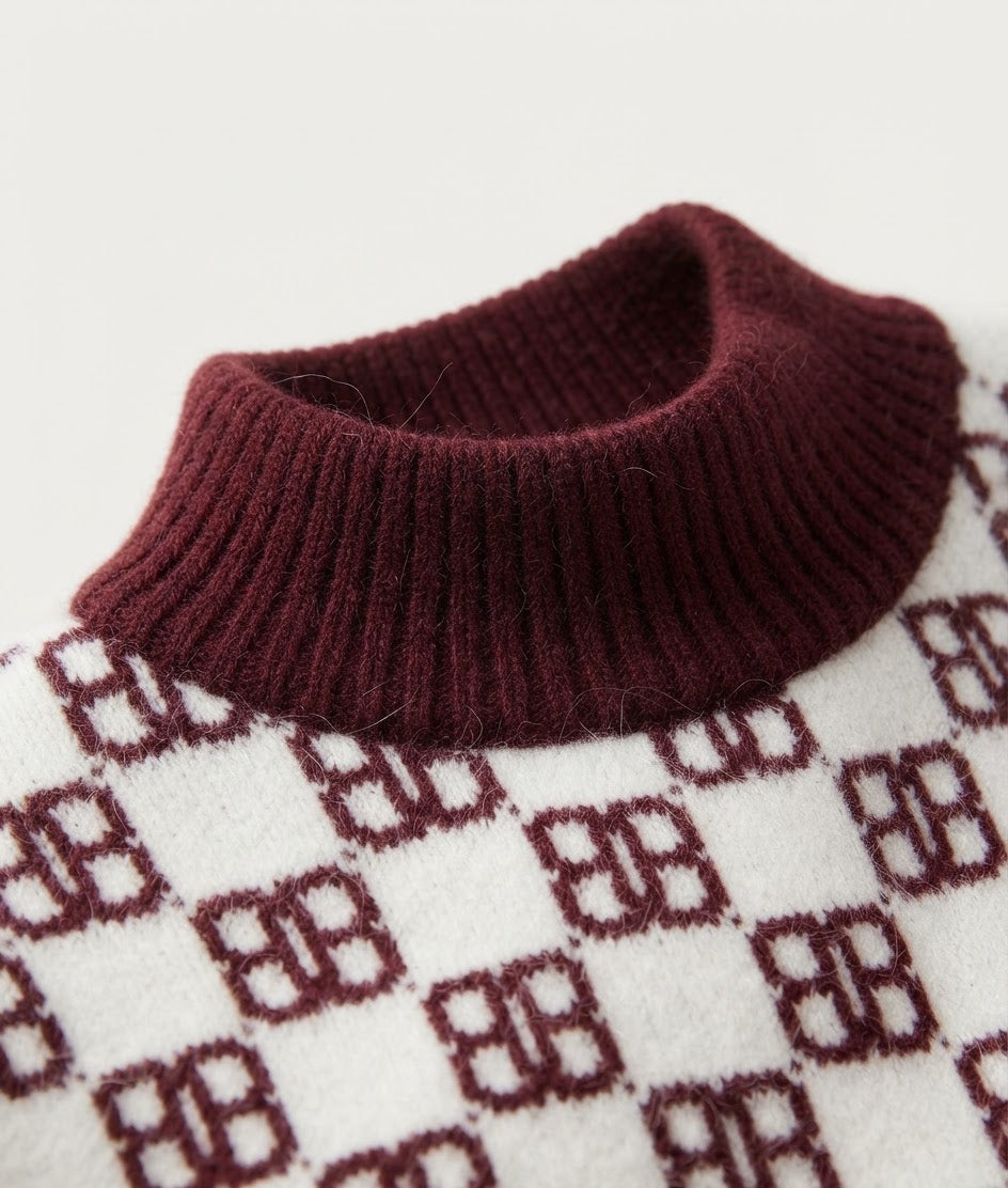 Frost Cashmere Mock Neck Cropped Top BILARRI