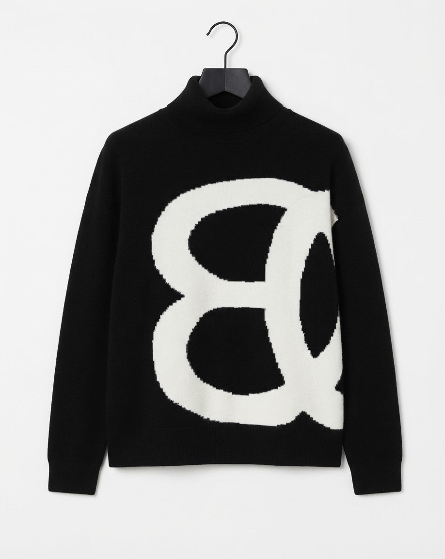 Obsidian Cashmere Cowlneck Pullover BILARRI