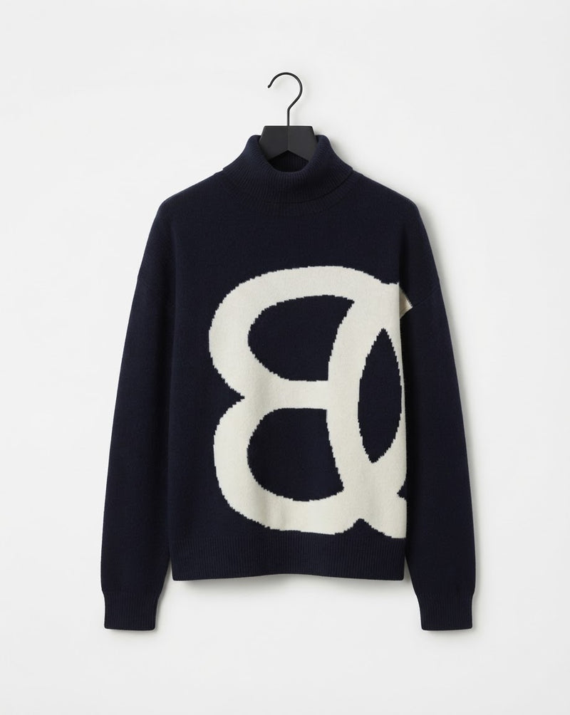 Midnight Cashmere Cowlneck Pullover BILARRI