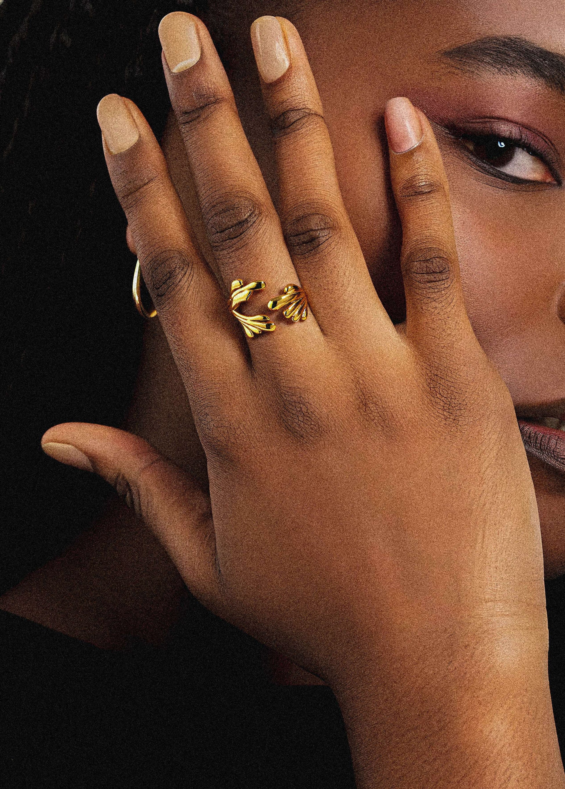 18K Gold Stormpetal Statement Ring – bold ring for women by BILARRI