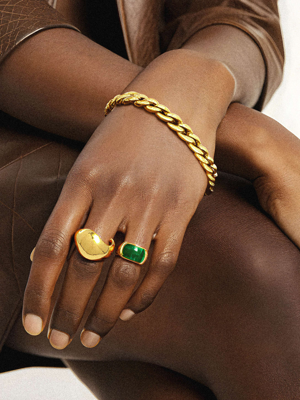 Chunky Gold Ring Aether jewellery – tarnish-resistant women by BILARRI