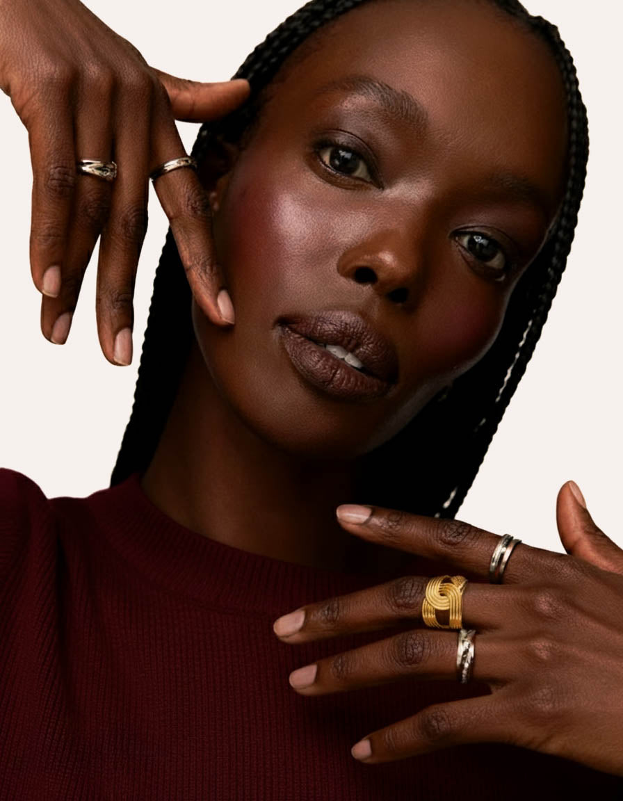 Citrine Gemstone Ring worn – 18K gold tarnish-free by BILARRI