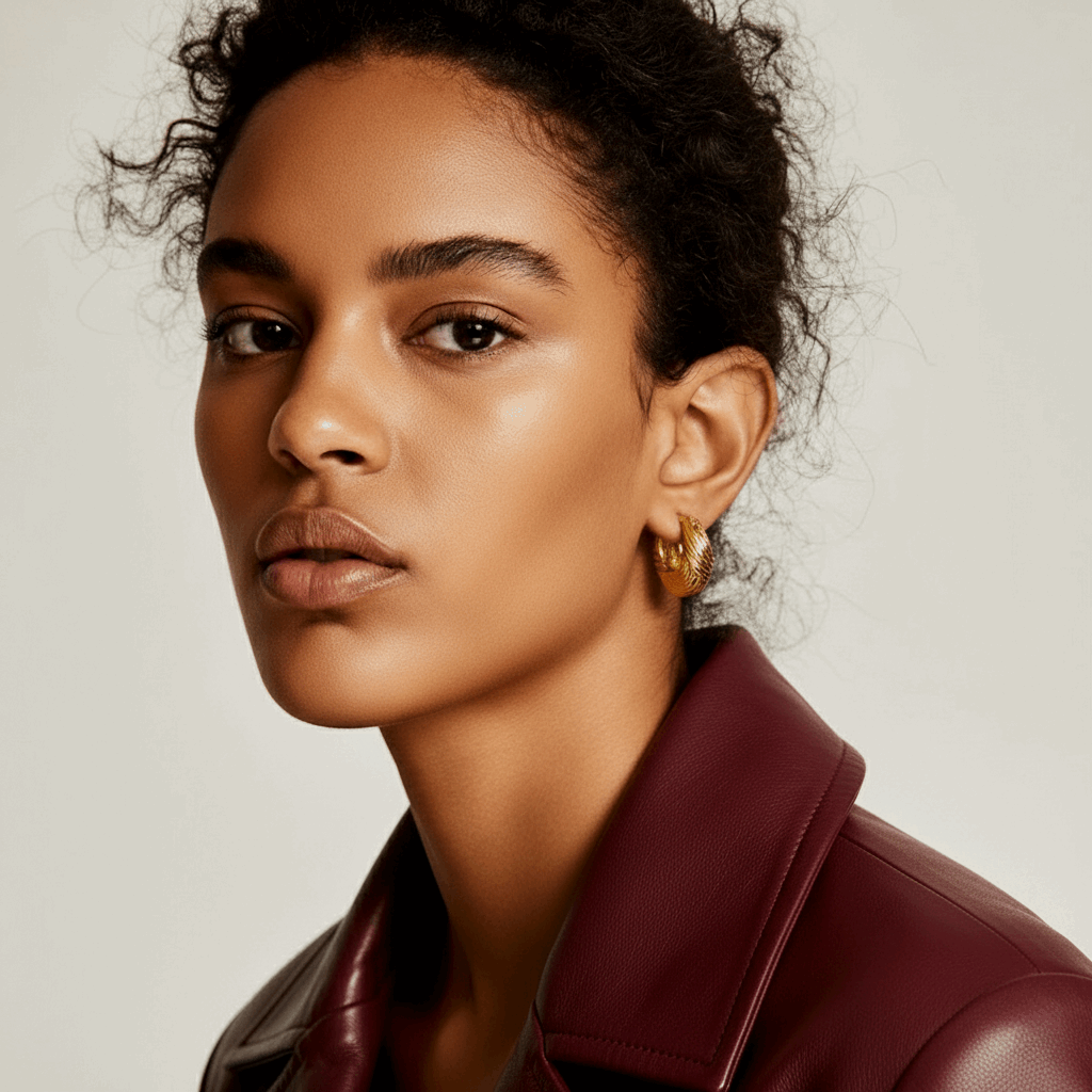 Ember Geometric Drop Earrings worn – tarnish-free by BILARRI