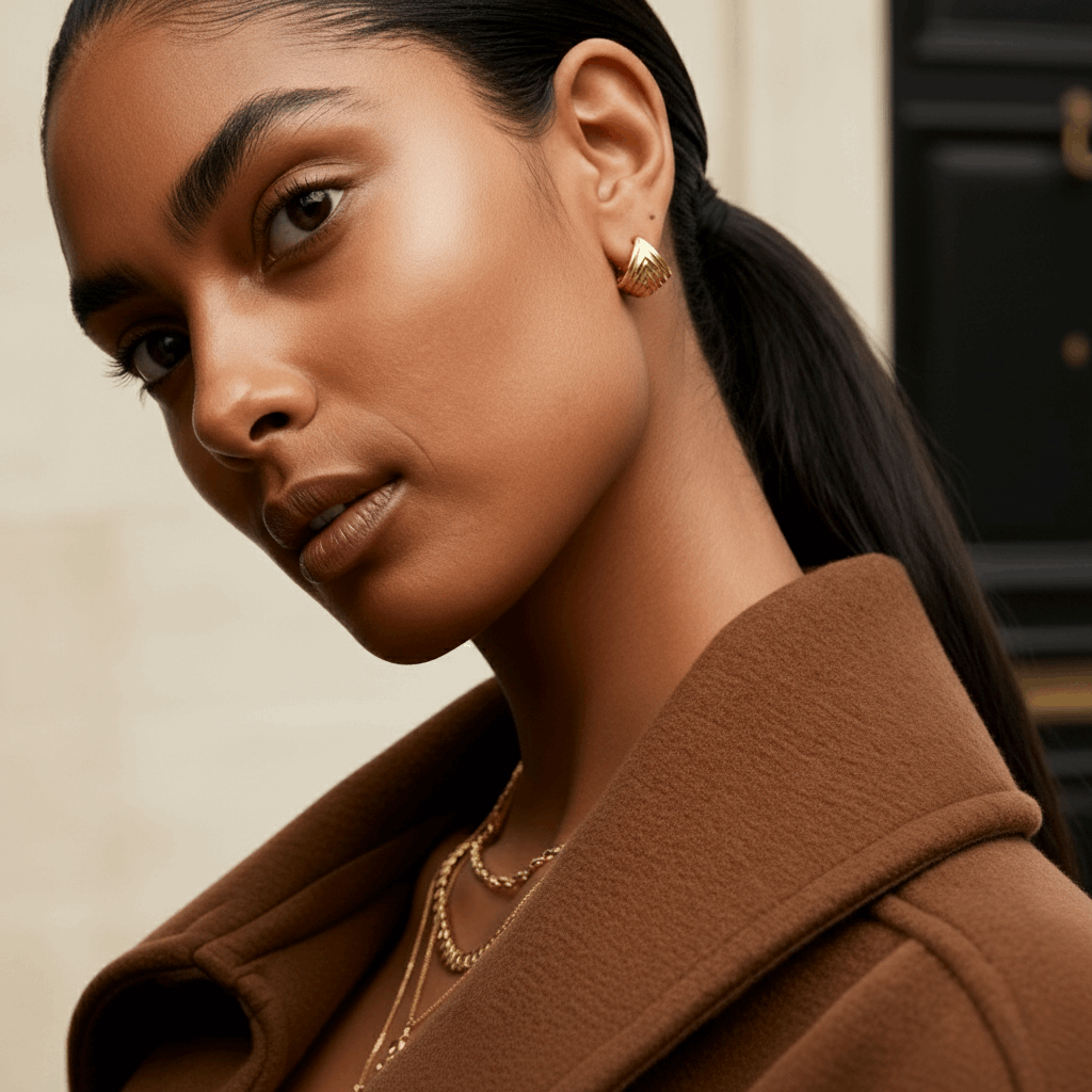 18K Gold Sheer Ami Earrings – open lightweight jewellery by BILARRI