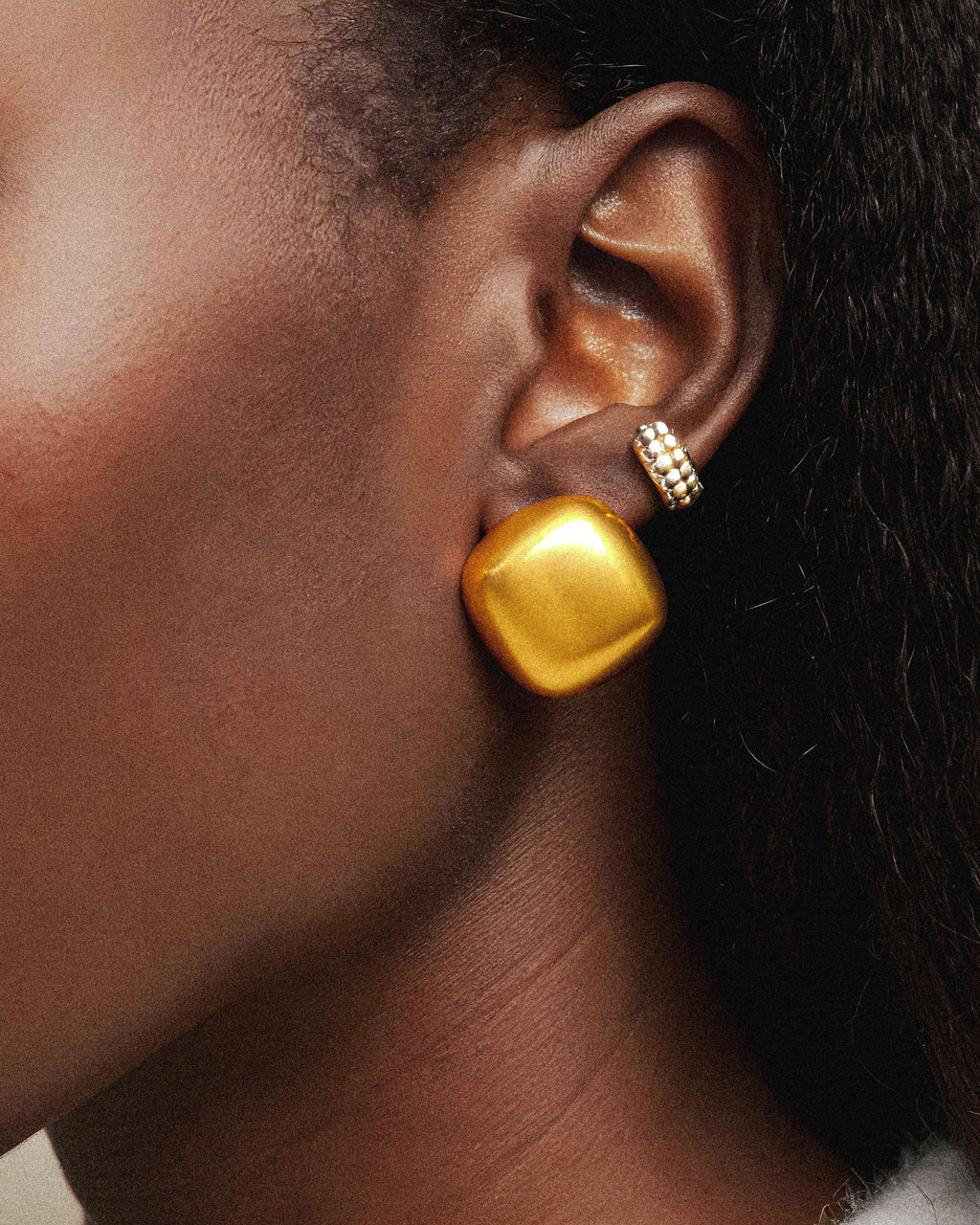 Storm Statement Earrings worn – waterproof tarnish-free by BILARRI