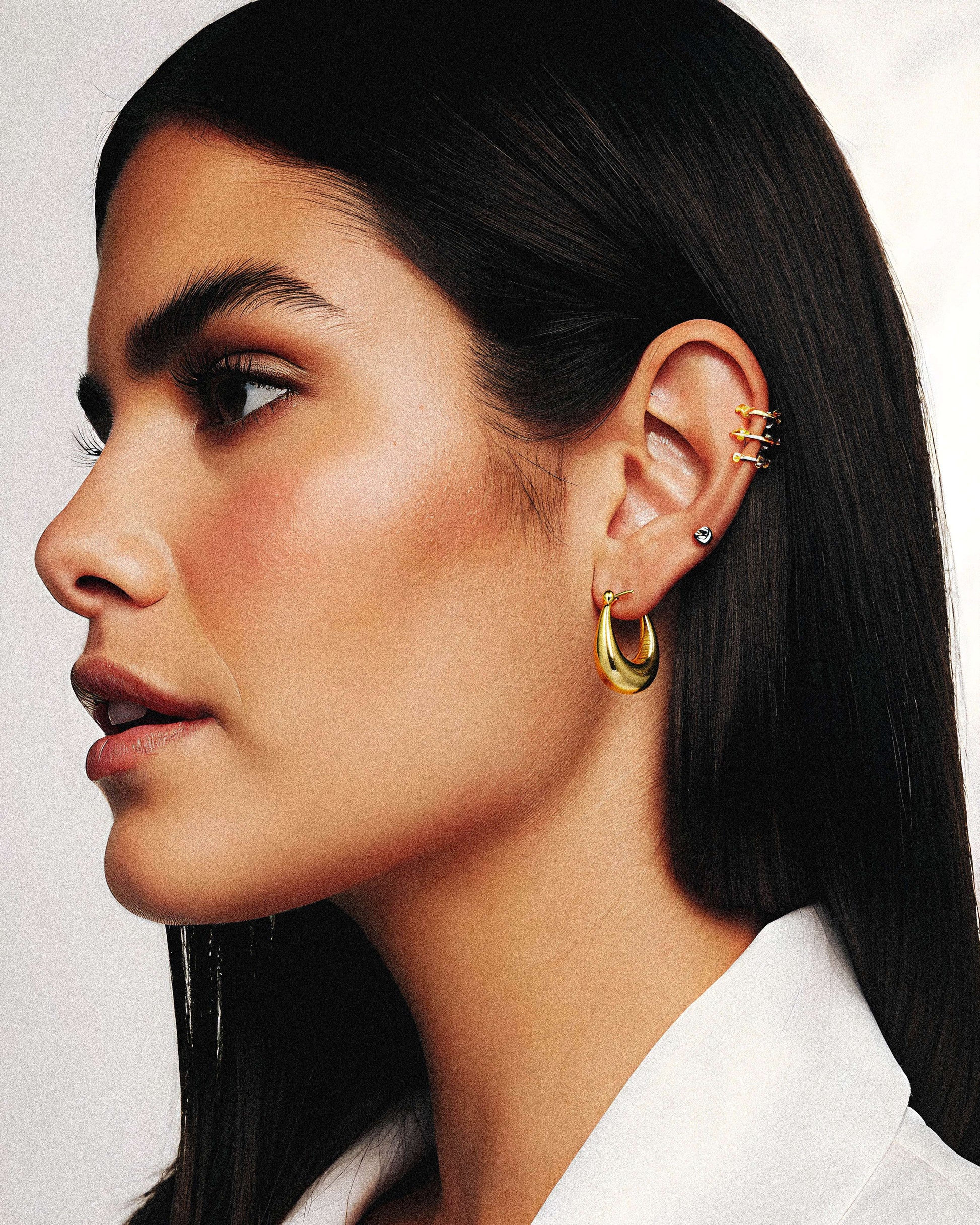 18K Gold Sunbeam Earrings jewellery – long drop by BILARRI