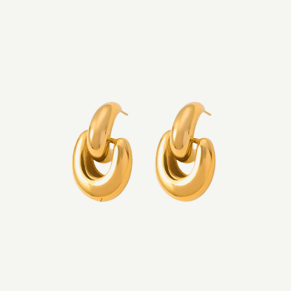 Gold Huggie Earrings 18K Sparkle – tarnish-free by BILARRI
