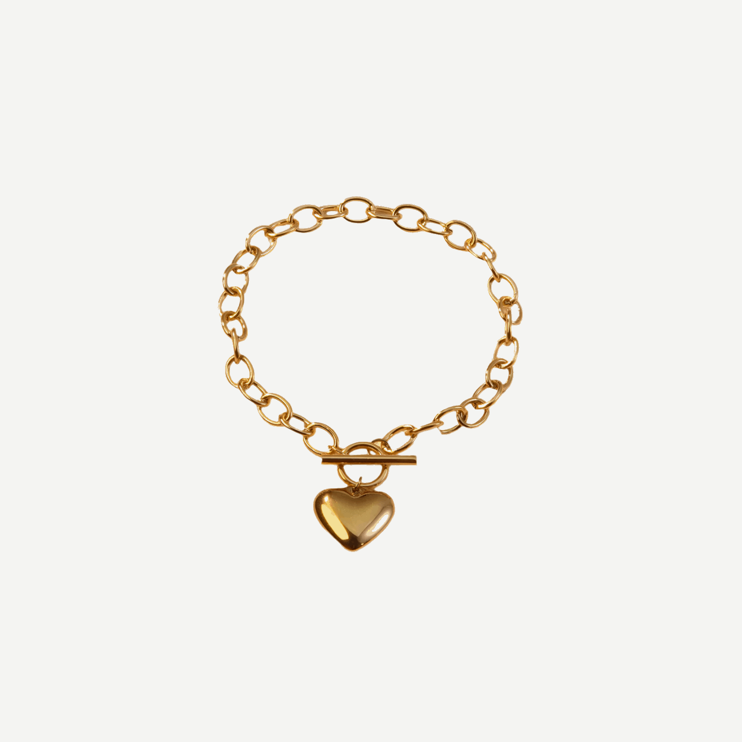 Gold Heart Charm Bracelet Women 18K Mirella – waterproof by BILARRI