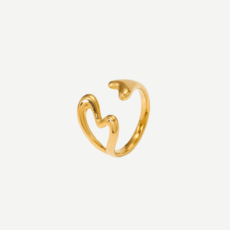 Minimalist Gold Thin Band Ring Women Blushfire – 18K gold by BILARRI