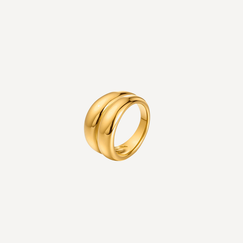 Double Band Gold Ring Women Dusk – 18K gold tarnish-free by BILARRI