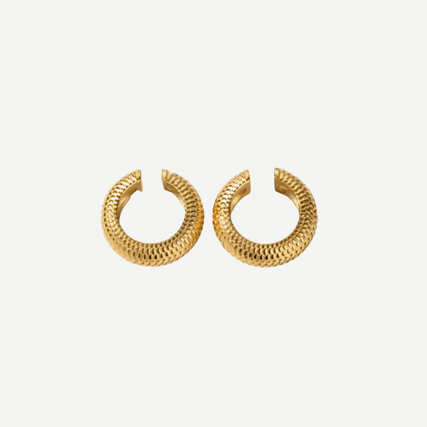 Classic Gold Huggie Hoop Earrings Park – 18K gold by BILARRI