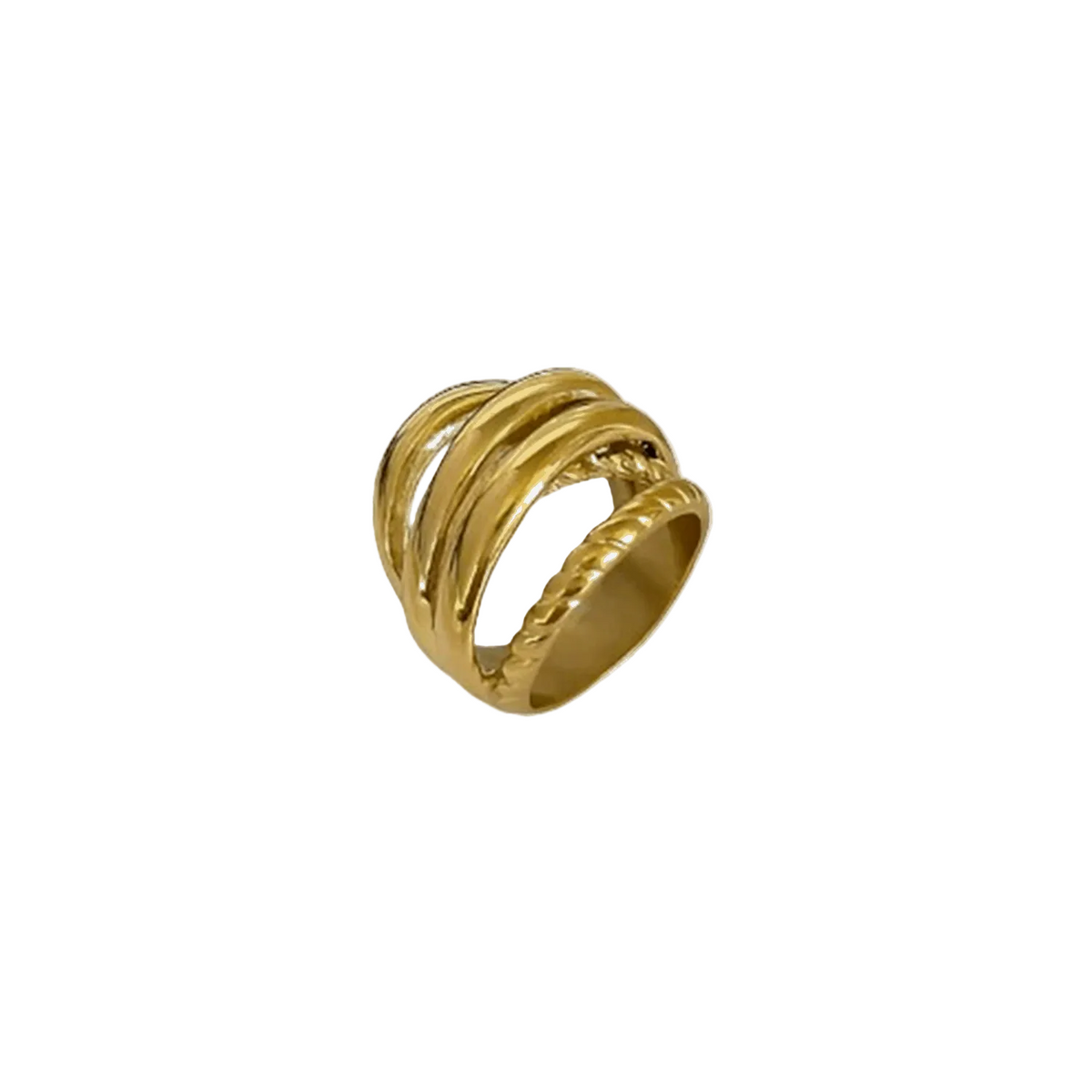 Classic Gold Round Oath Ring BILARRI