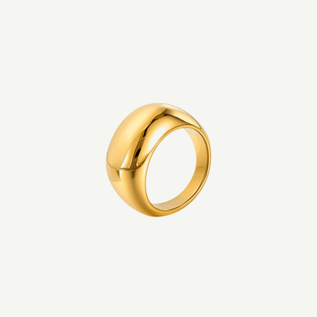 Thin Gold Band Ring Women Linea – 18K gold waterproof by BILARRI