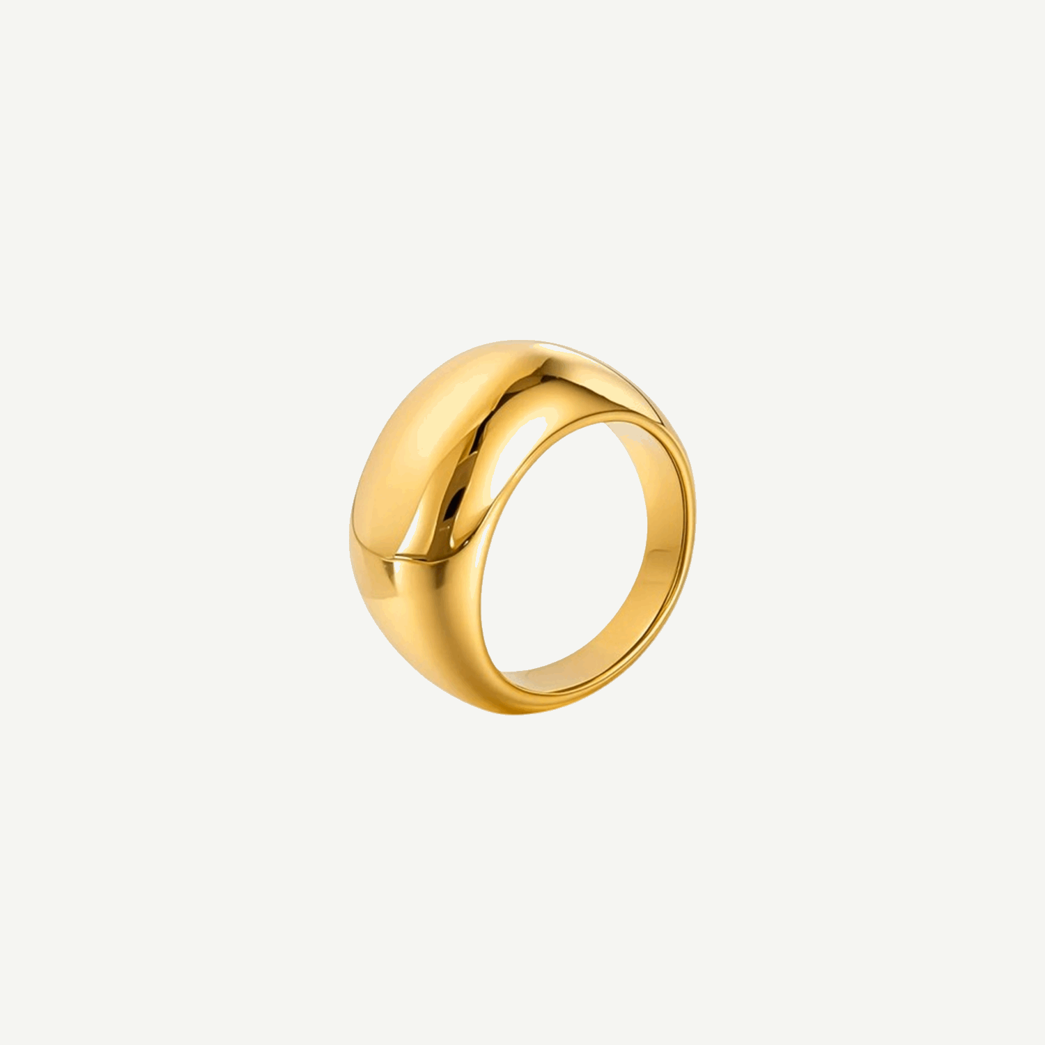 Thin Gold Band Ring Women Linea – 18K gold waterproof by BILARRI
