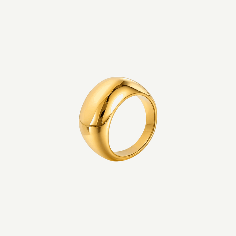 Thin Gold Band Ring Women Linea – 18K gold waterproof by BILARRI
