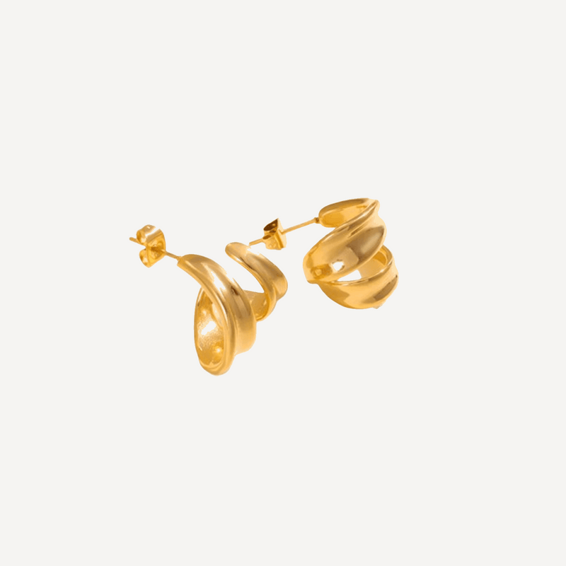 Delicate Gold Drop Earrings Women 18K Dawn – waterproof by BILARRI