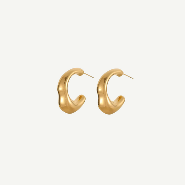 Geometric Gold Drop Earrings Women Delight – 18K gold by BILARRI
