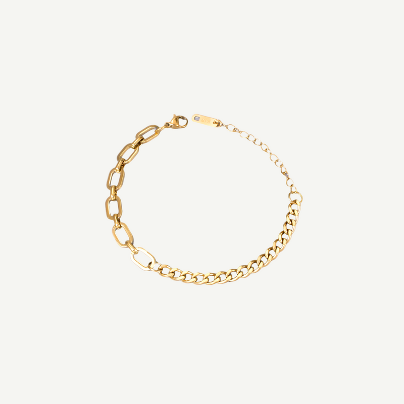 Elegant Everyday Gold Chain Bracelet 18K Opaline – by BILARRI