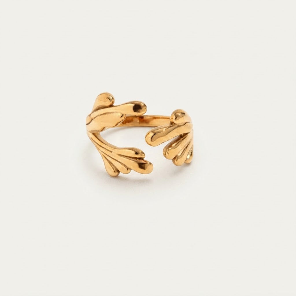 Bold Statement Stormpetal Gold Ring BILARRI