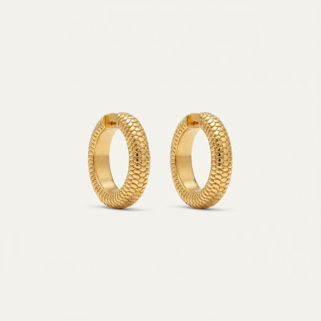 Classic Gold Huggie Hoop Earrings BILARRI