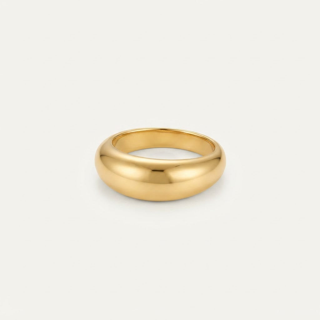 Sleek Thin Gold Band Ring BILARRI