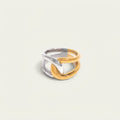 Two-Tone Gold and Silver Knot Ring BILARRI