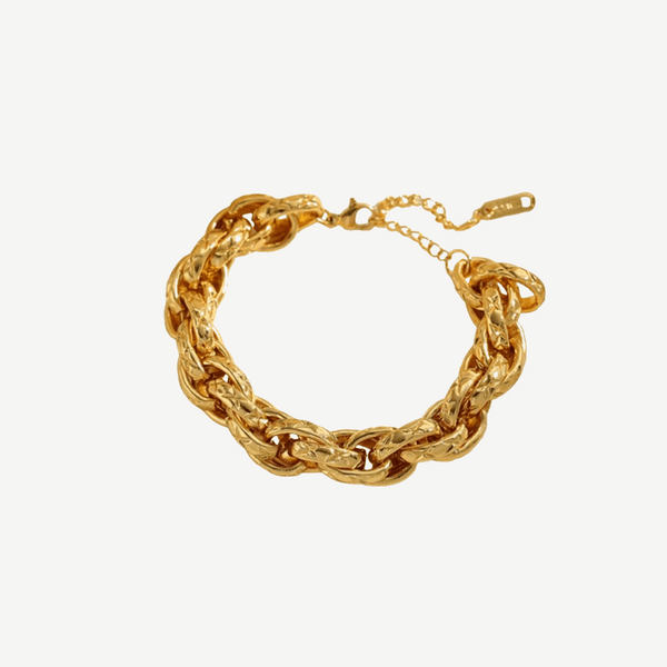 Handmade Link Gold Chain Bracelet 18K Fireline – by BILARRI