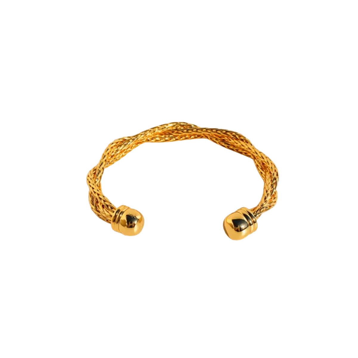 Twisted Open Cuff Gold Bracelet BILARRI