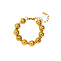 Gold Bead Bangle Bracelet BILARRI