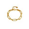 Gold Floral Embossed Chain Bracelet BILARRI