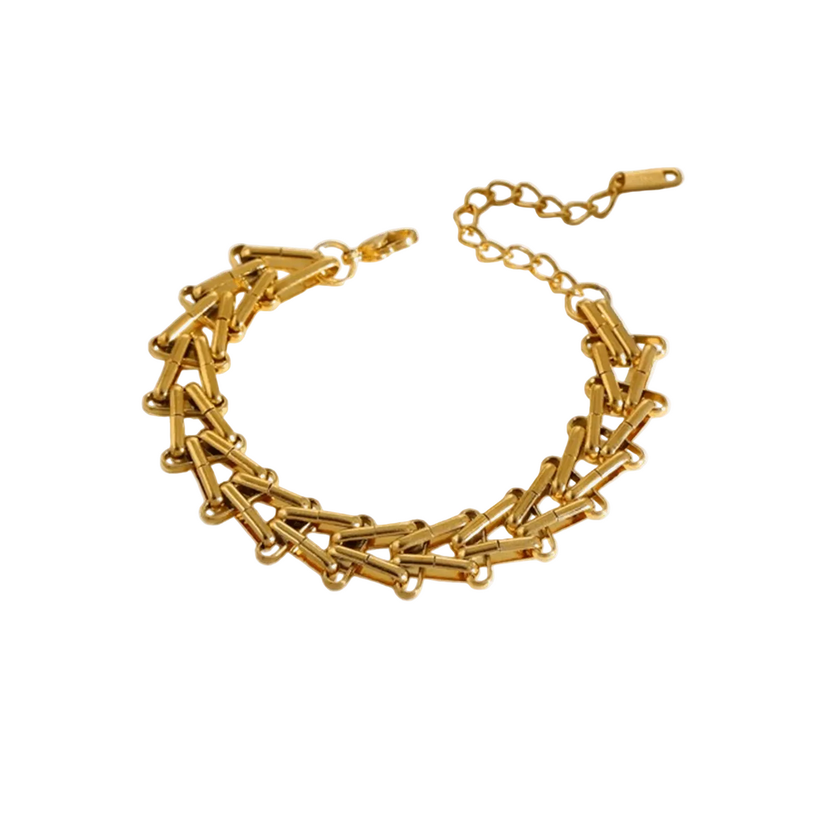 Geometric Gold Chain Bracelet BILARRI