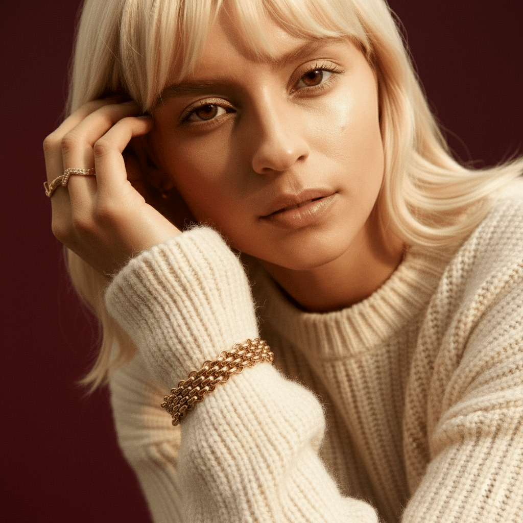 Hearth Layering Bracelet worn – stackable tarnish-free by BILARRI