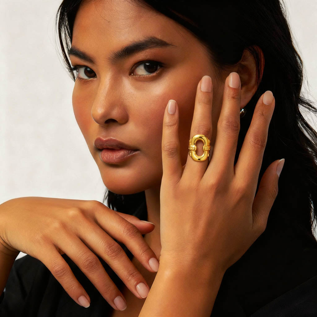 Gold Dragon Ring jewellery – bold statement ring by BILARRI