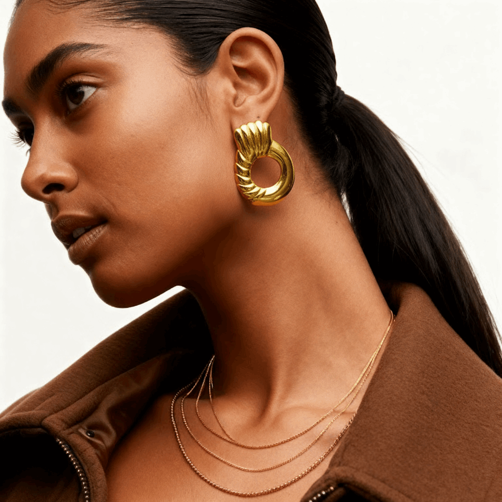 18K Gold Millie Earrings jewellery – delicate drop by BILARRI