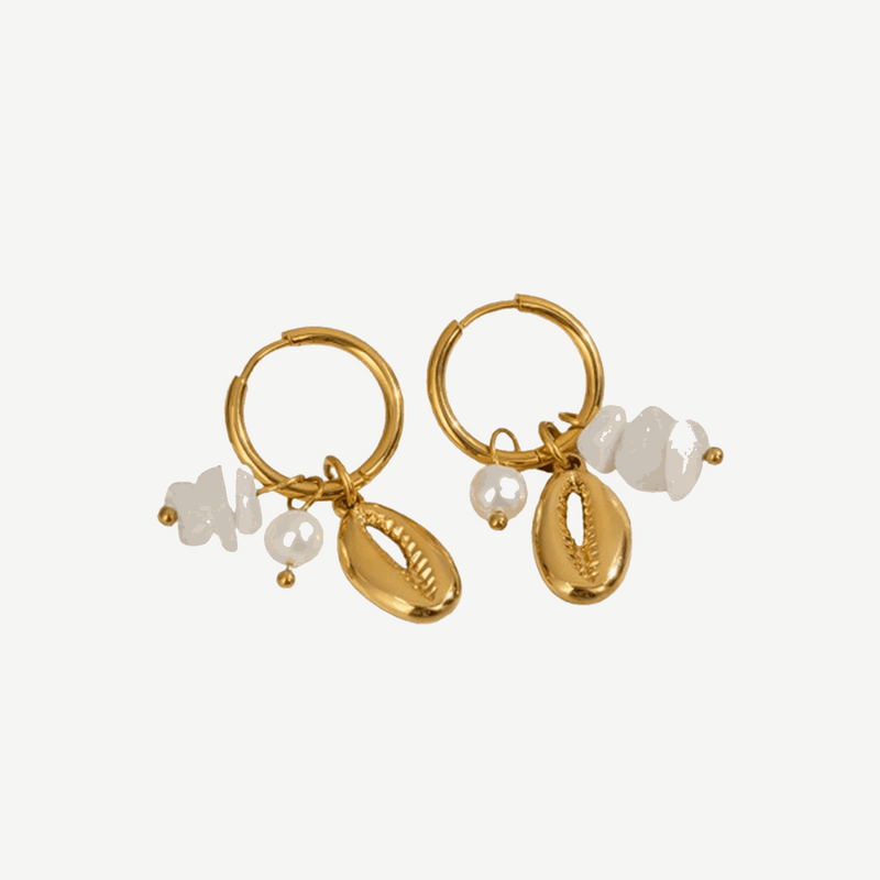 Natural Pearl Drop Earrings Gold Women – 18K gold by BILARRI