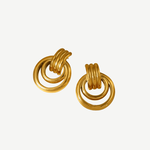 Gold Bangle Hoop Earrings Women Large Bangle – 18K gold by BILARRI