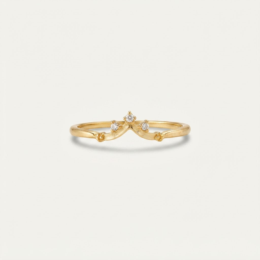 925 Silver Star Zircon Ring 14K Gold Plated BILARRI