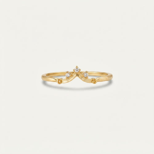 925 Silver Star Zircon Ring 14K Gold Plated BILARRI
