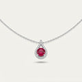 Ruby-Red Teardrop Necklace BILARRI