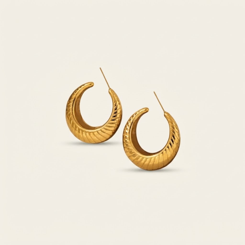 Twisted Gold Drop Earrings BILARRI