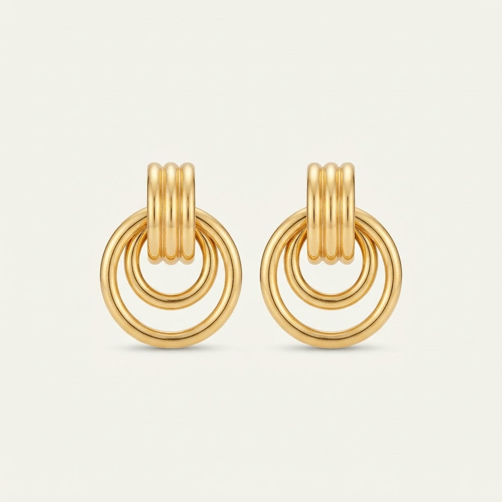 Gold Bangle Hoop Earrings BILARRI