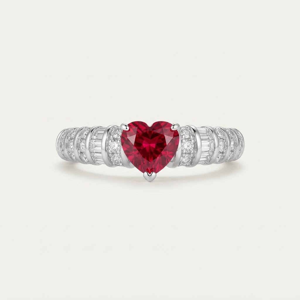 Heart baguette Ring BILARRI