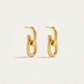 Gold Square Drop Earrings BILARRI