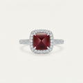Cabochon Ruby Cushion Ring BILARRI