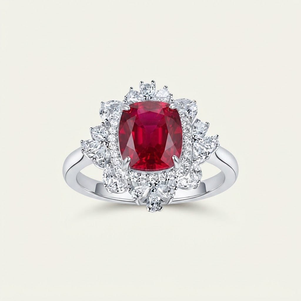 Floral Ruby Ring BILARRI