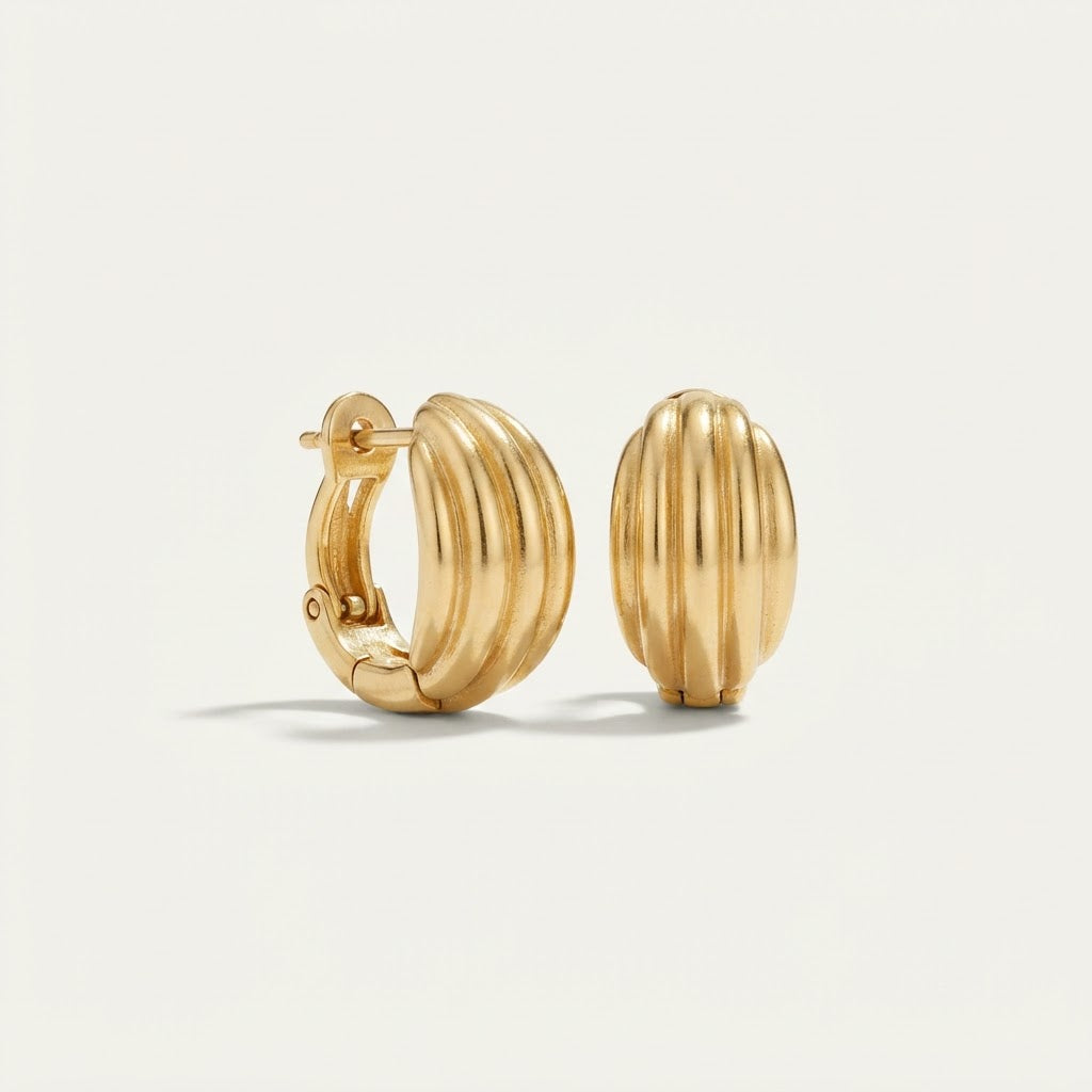 Mini Gold Swirl Drop Earrings BILARRI